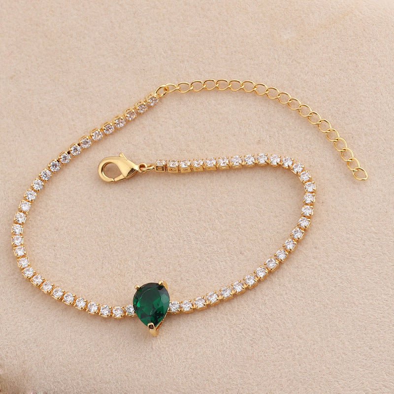 Green Zircon Women's Pull Bracelet Jewelry