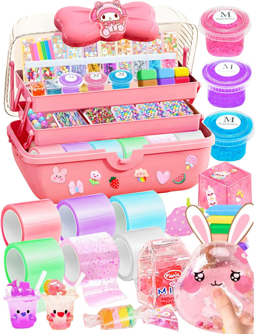 Jimcii Make Your Own Nano Tape Bubble Kit Nano Tape Bubble Squishy Maker Kit for Kids Nano Tape Bubbles