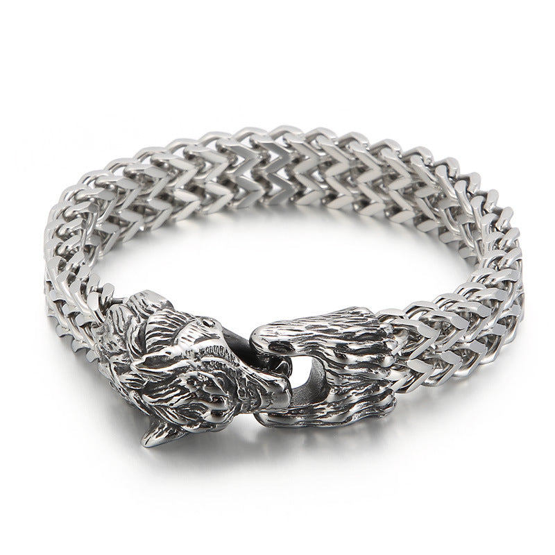 Vintage Stainless Steel Animal Series Jewelry Bracelet