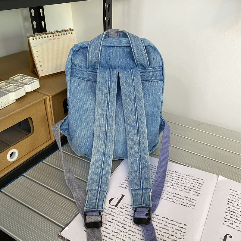 Cute Small Denim Backpacks for Women and Girls