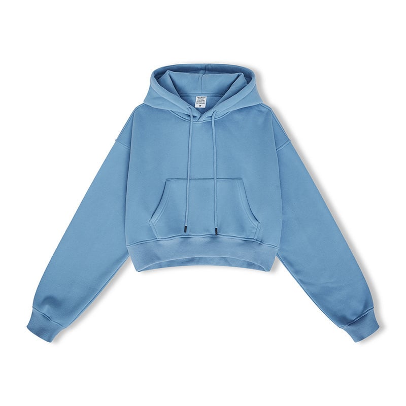 High Street Women's Short Hooded Plush Sweater