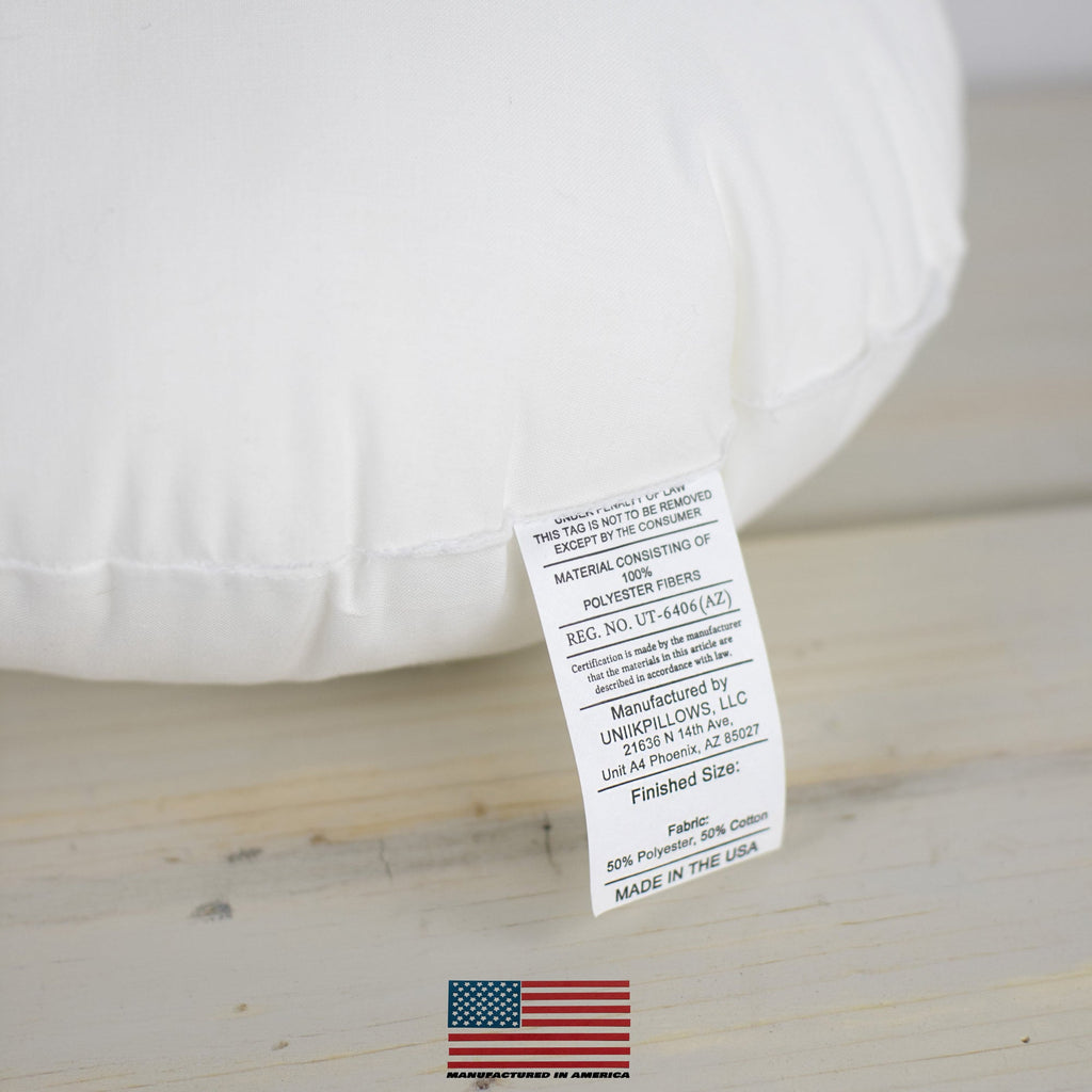 10" | Round Pillows Insert | Indoor Outdoor Hypoallergenic Polyester