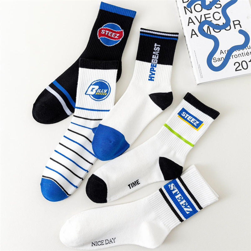 Trendy Autumn Winter Men's Couple Cotton Socks