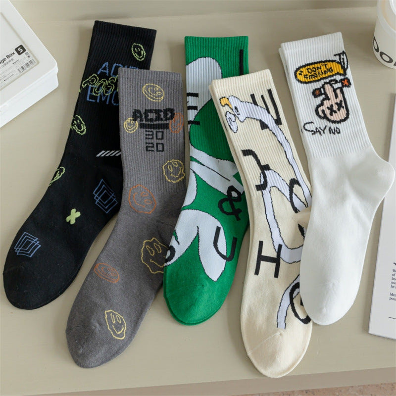 Trendy Autumn Winter Men's Couple Cotton Socks