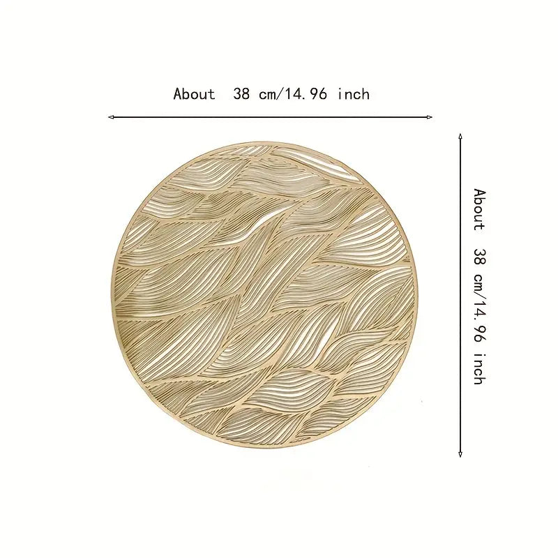 2 Pastoral Style PVC Table Mats with Thermal Insulation