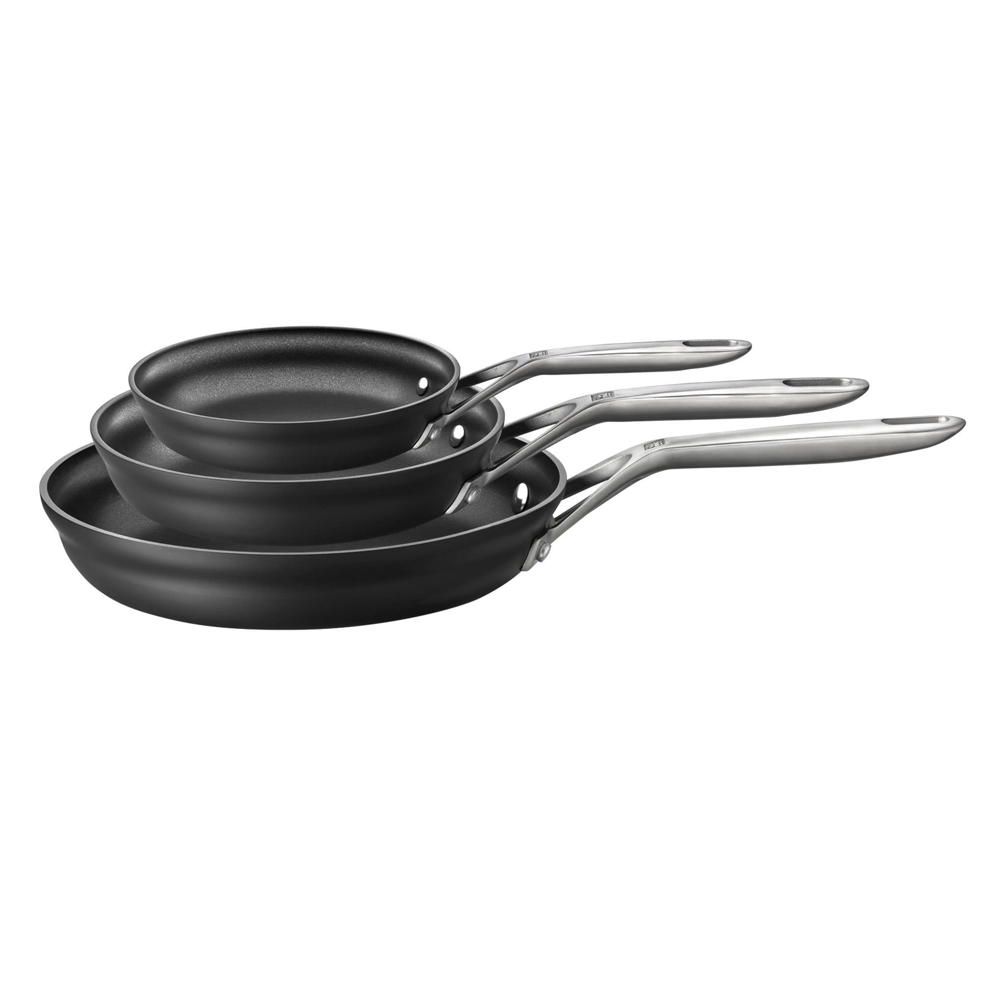 ZWILLING 3-Piece Black Anodized Fry Pan Collection