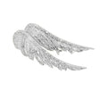 Crystal Angel Wings Brooch PinsElegant Rhinestone Feather Wings Lapel Pin Suit Coat Breastpin for Women Men Wedding Party Jewelry Gitfs (Silver)