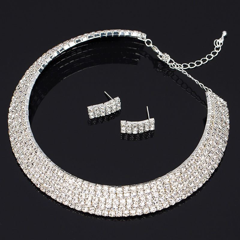 Fashion Bridal Necklace Set with Rhinestone Jewelry