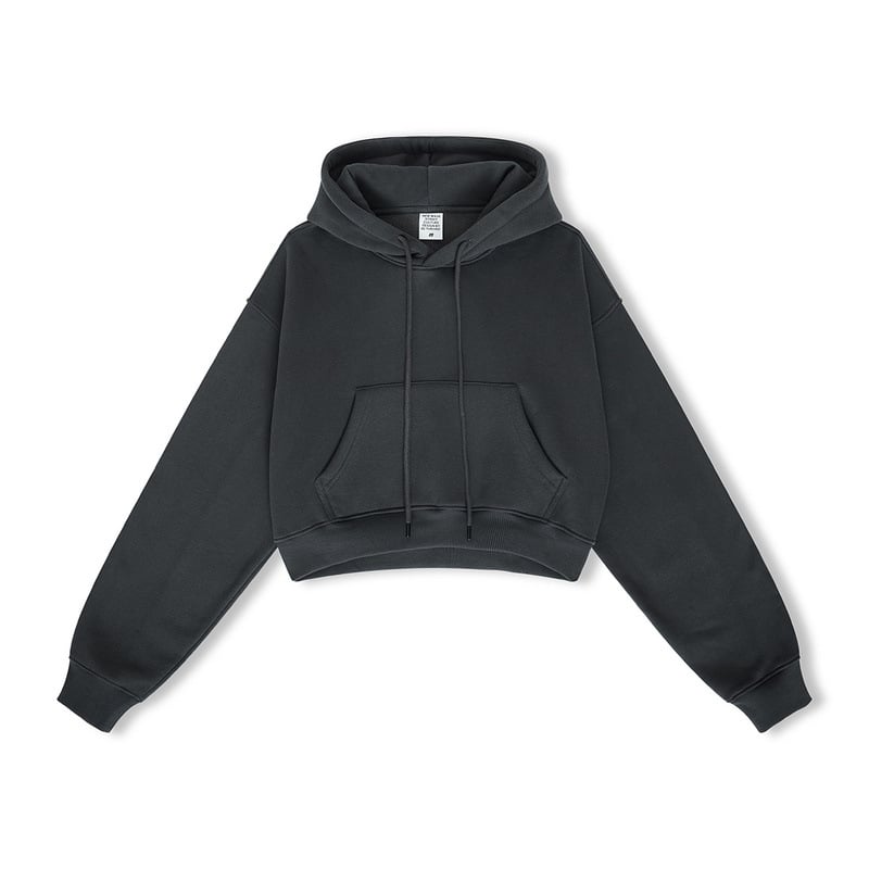 High Street Women's Short Hooded Plush Sweater