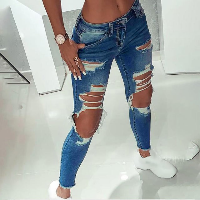 Women's Street Style Sexy Ripped Jeans