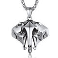 Stainless Steel Elephant Pendant Necklace African Elephant Lucky Jewelry For Men for African American