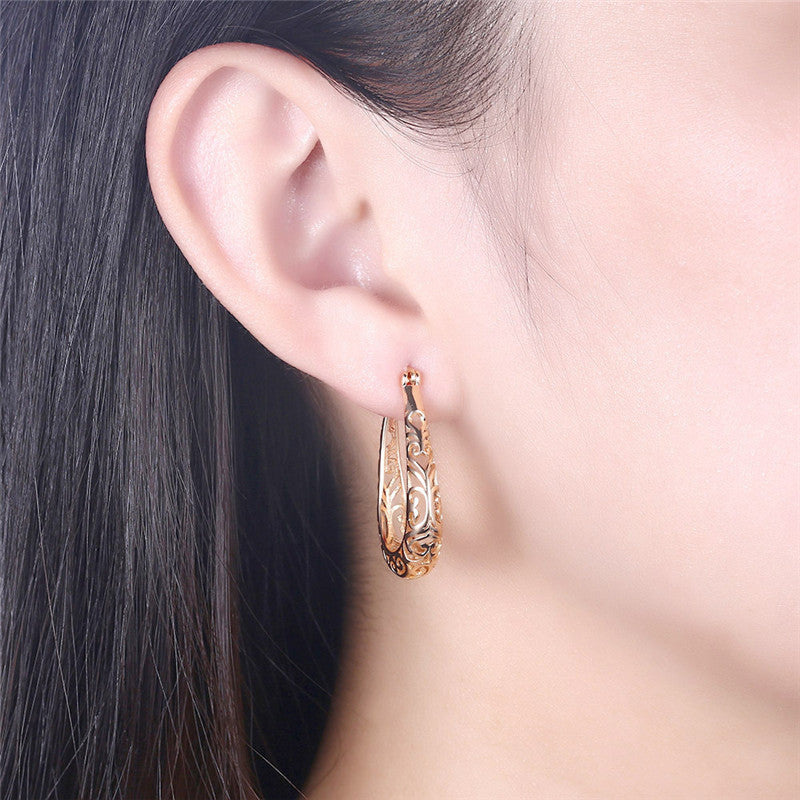 S925 Silver Hollow Earrings Jewelry