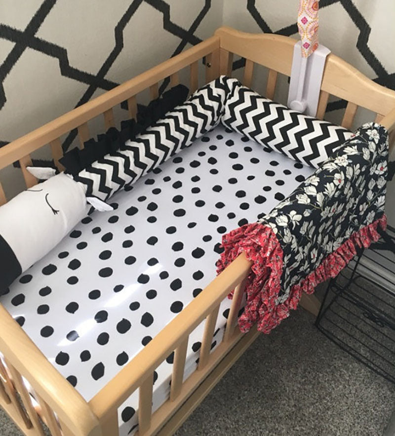 Cot Bumper Zebra Design in Cotton for Baby Safety