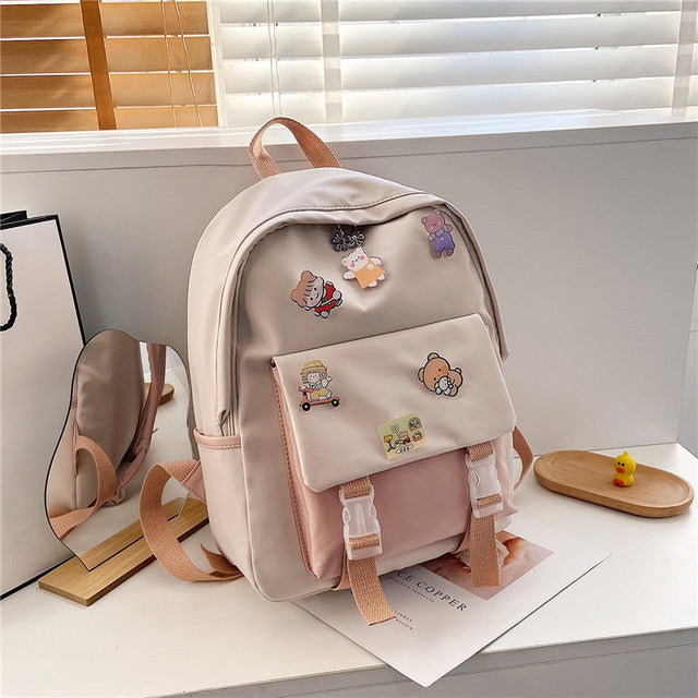 Multi-Color Cartoon Backpacks for Women and Girls