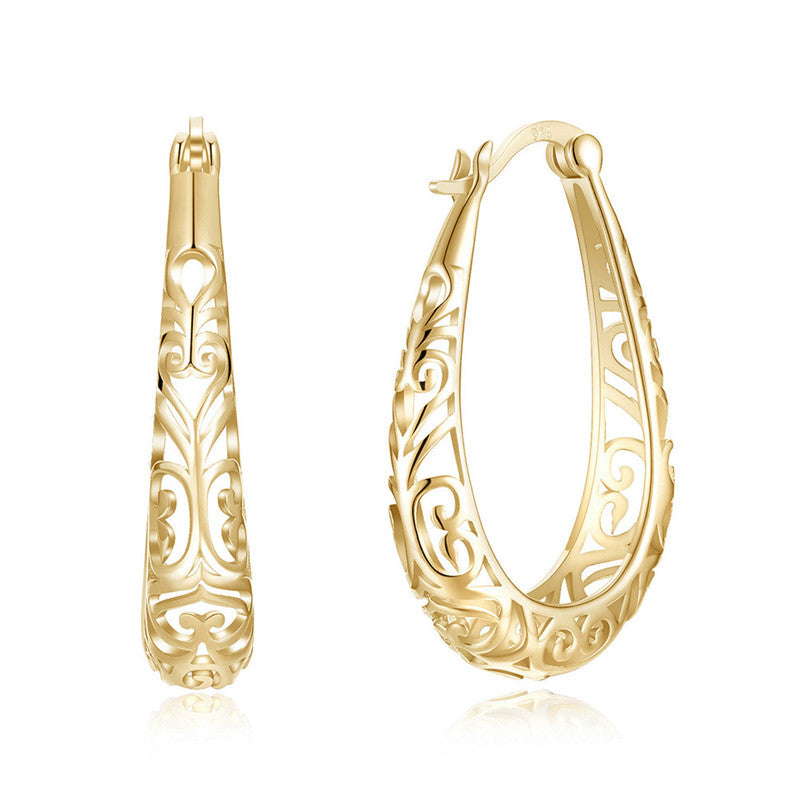 S925 Silver Hollow Earrings Jewelry