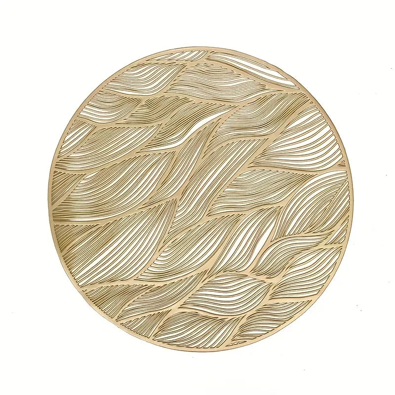 2 Pastoral Style PVC Table Mats with Thermal Insulation