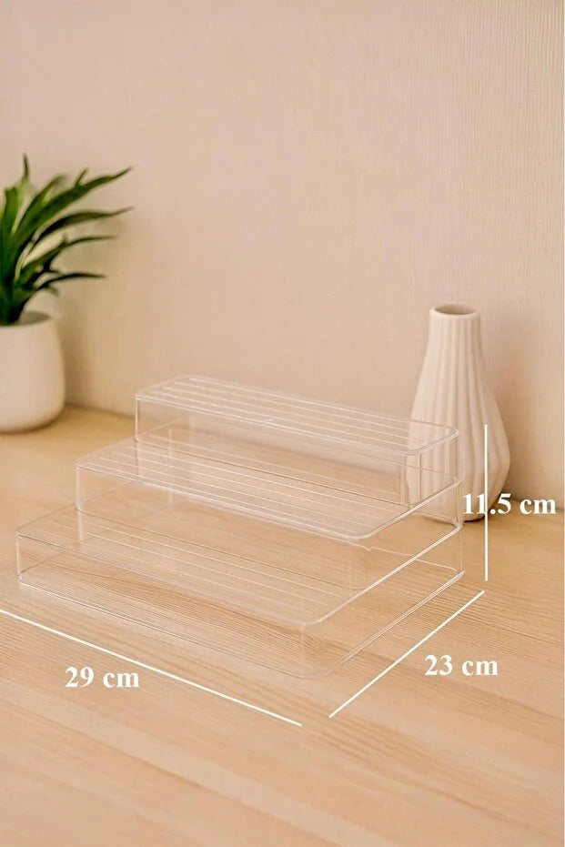 3 Tier Spice Cosmetic Stand Acrylic Stylish Practical Organizer