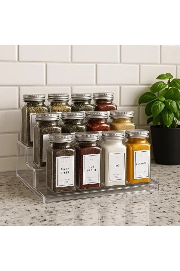 3 Tier Spice Cosmetic Stand Acrylic Stylish Practical Organizer