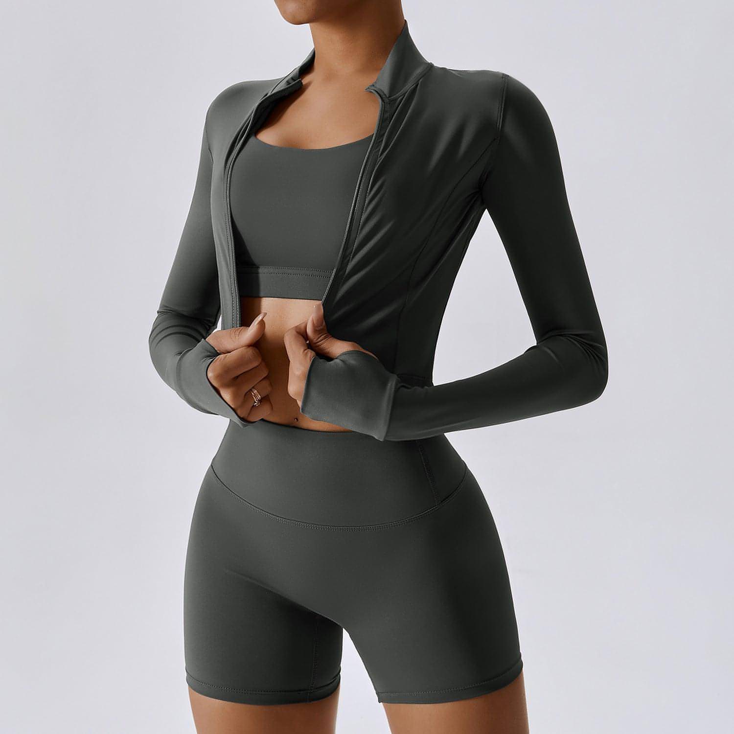 A1. Outdoor Sports Skinny Yoga Clothes Suit Nude Feel Women (Leggings)