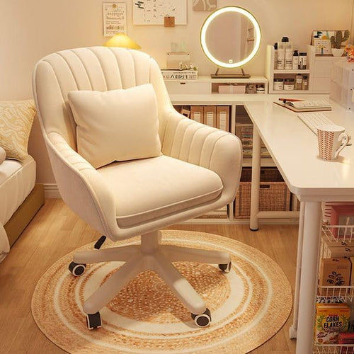 Velvet Mid Back Office Chair With Adjustable Height