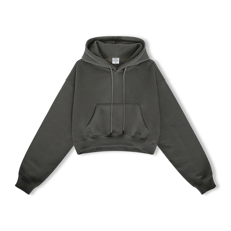 High Street Women's Short Hooded Plush Sweater