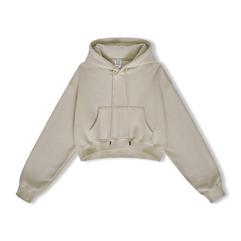 High Street Women's Short Hooded Plush Sweater
