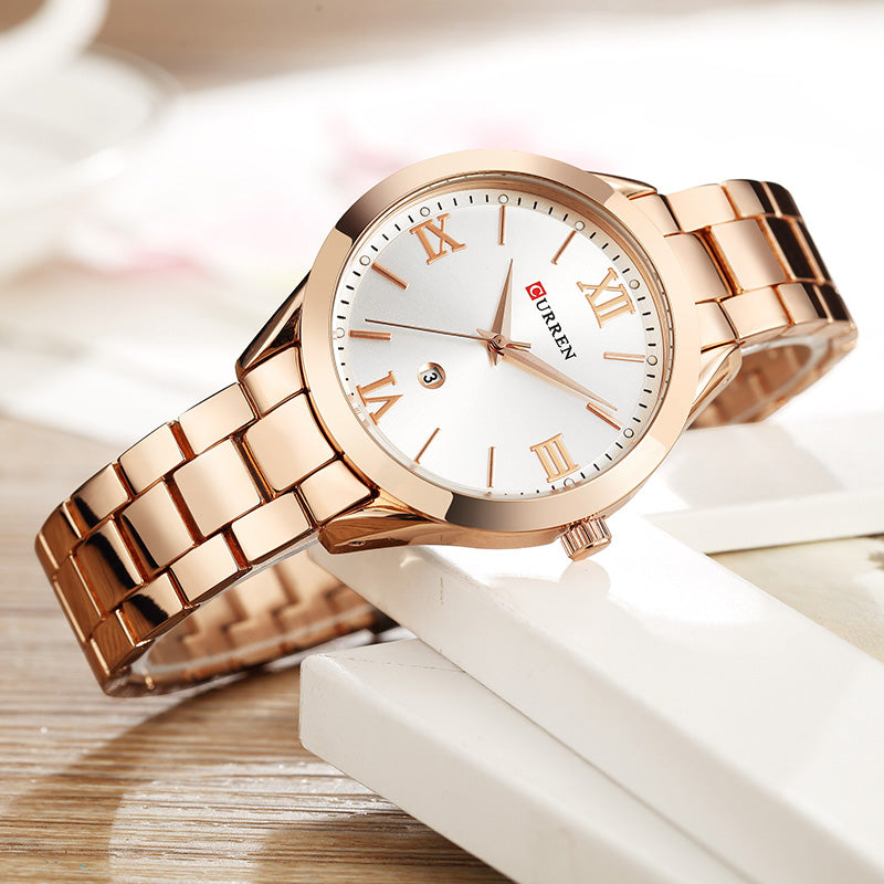 CURREN 9007 Women's Waterproof Quartz Watch with Calendar