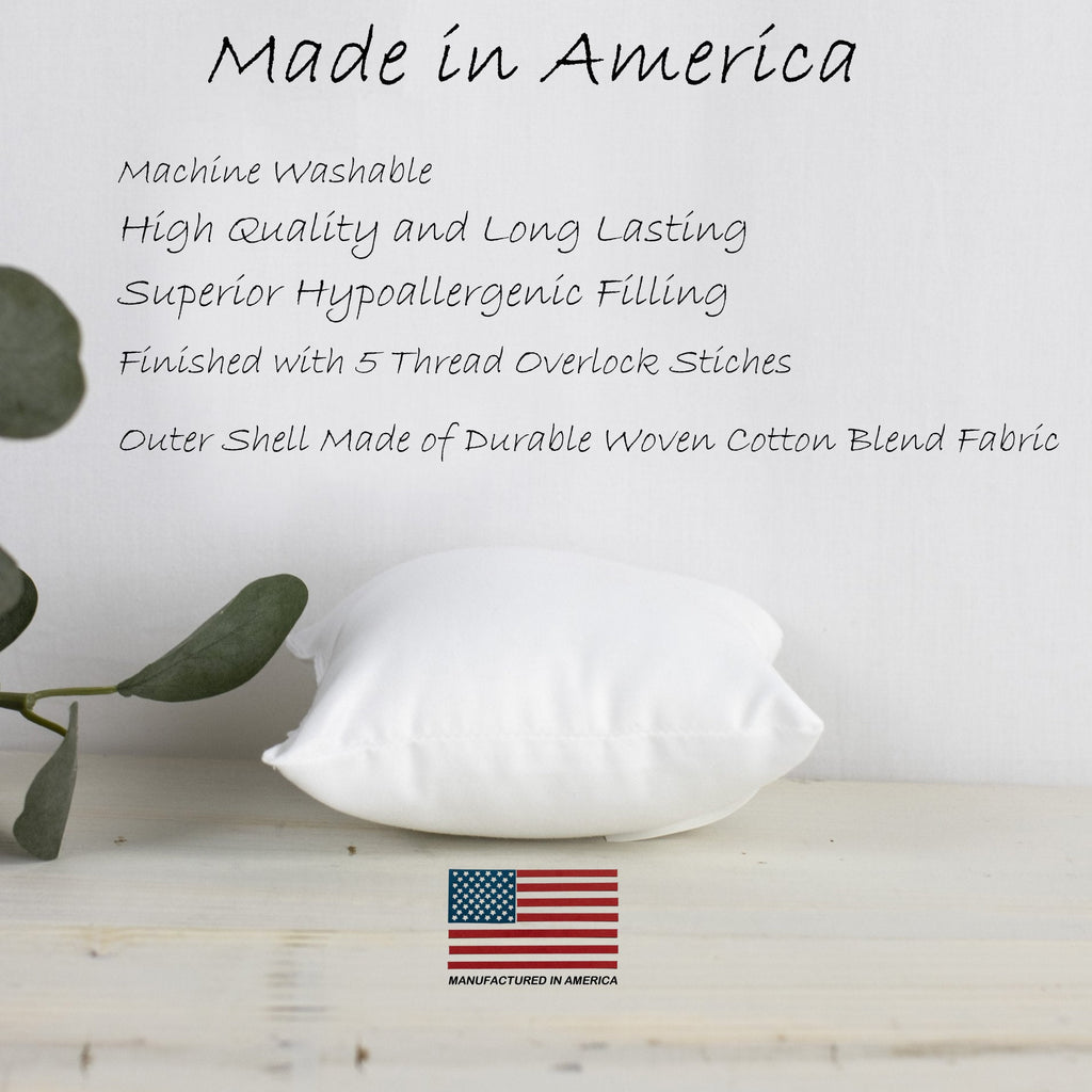 7x7 | Indoor Outdoor Hypoallergenic Polyester Pillow Insert | Quality