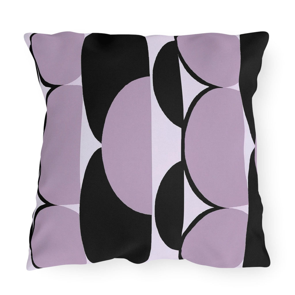 Decorative Indoor/outdoor Pillow - Geometric Lavender and Black