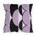 Decorative Indoor/outdoor Pillow - Geometric Lavender and Black
