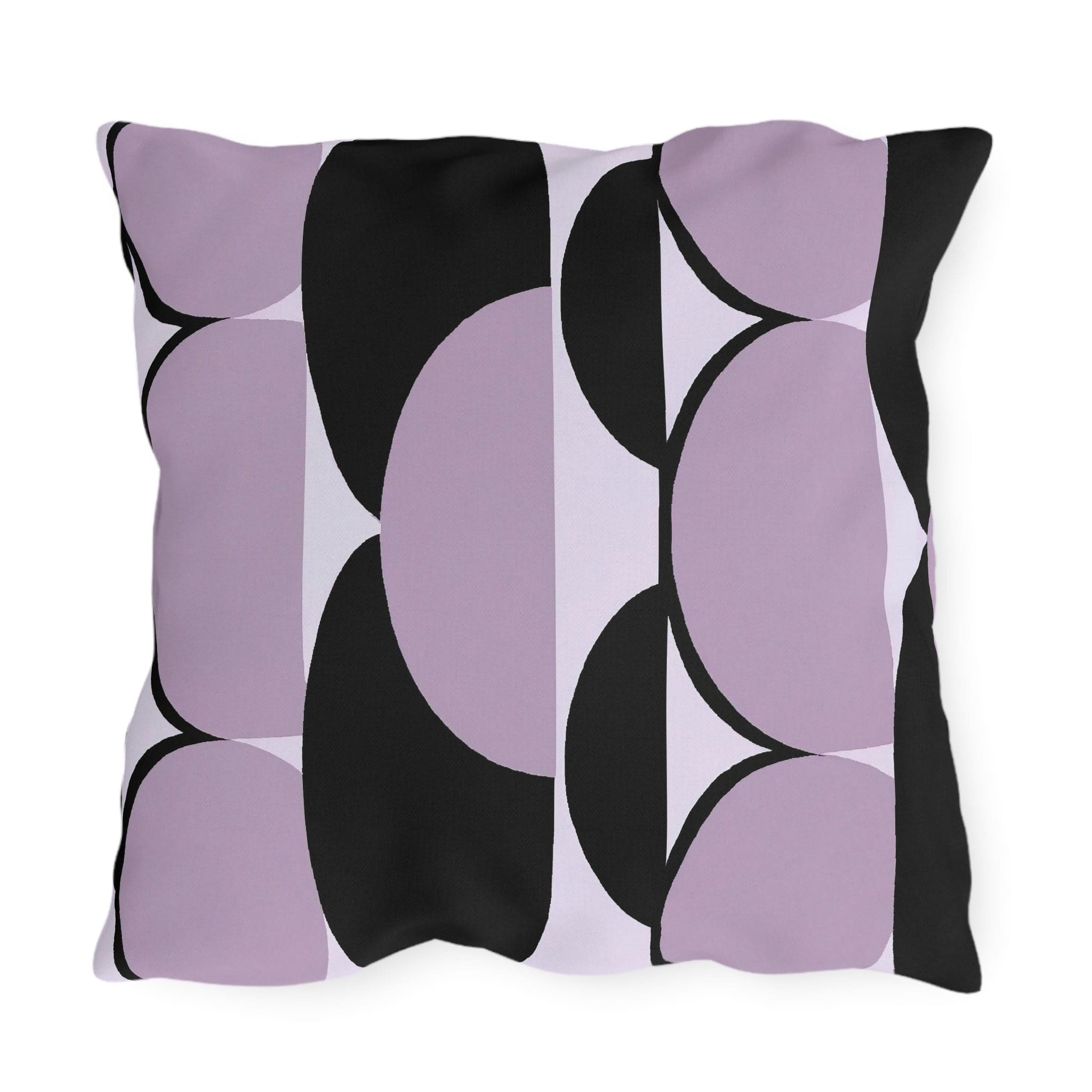 Decorative Indoor/outdoor Pillow - Geometric Lavender and Black