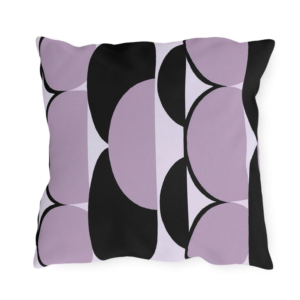 Decorative Indoor/outdoor Pillow - Geometric Lavender and Black