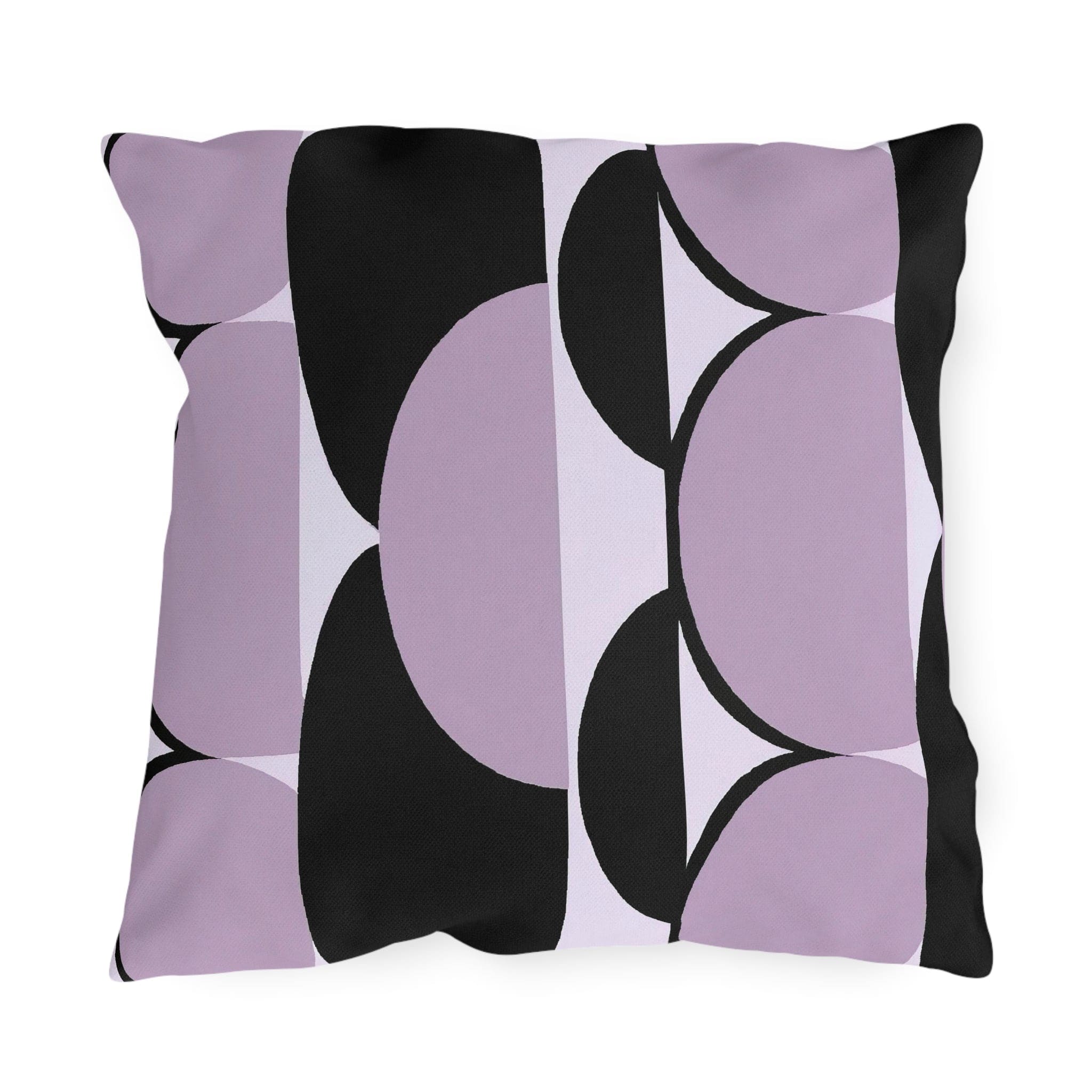 Decorative Indoor/outdoor Pillow - Geometric Lavender and Black