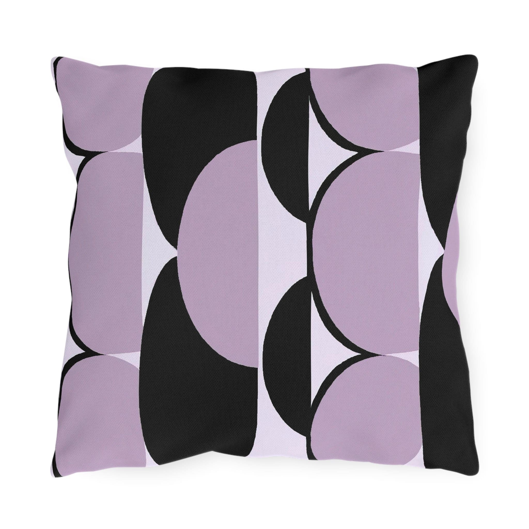 Decorative Indoor/outdoor Pillow - Geometric Lavender and Black