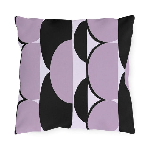 Decorative Indoor/outdoor Pillow - Geometric Lavender and Black