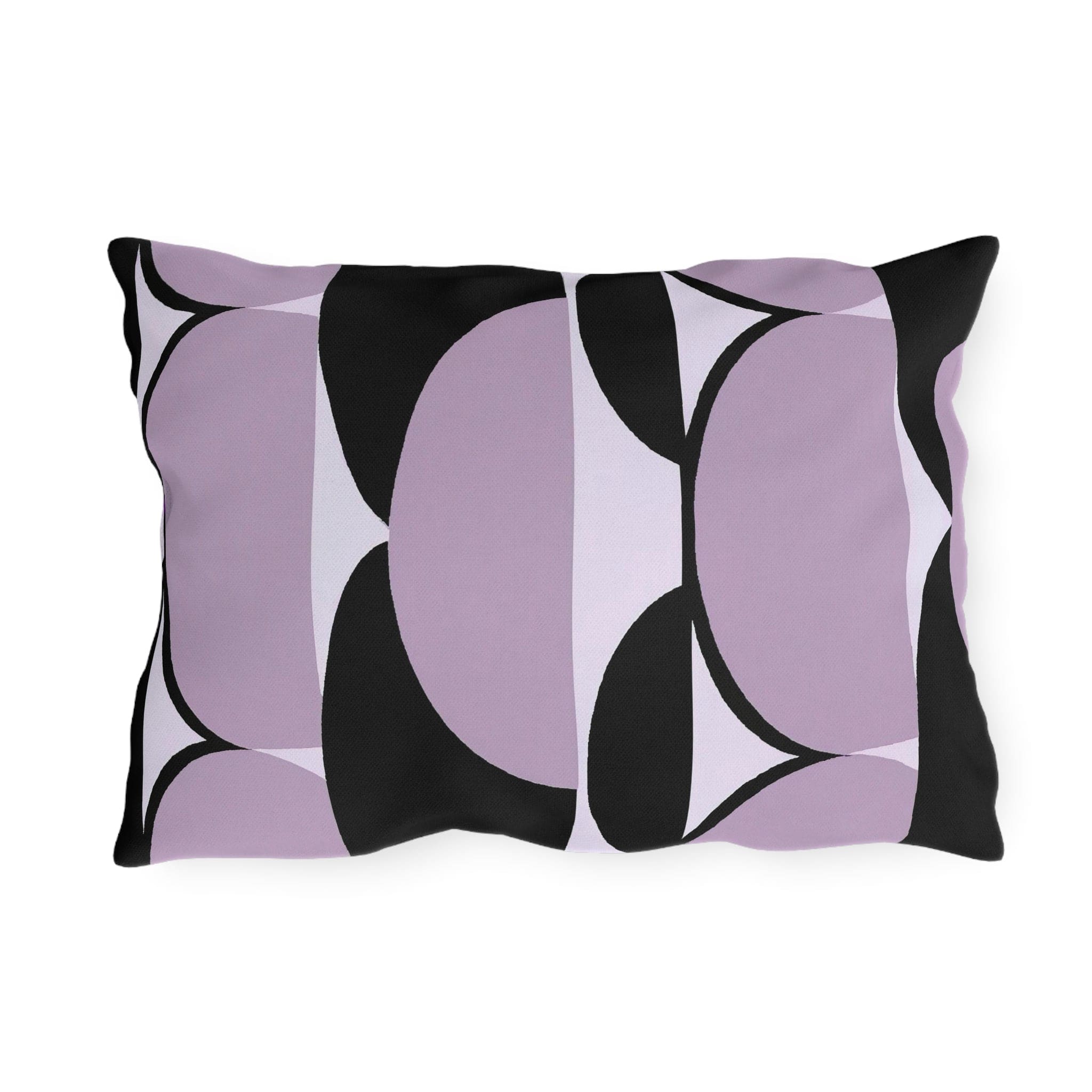 Decorative Indoor/outdoor Pillow - Geometric Lavender and Black
