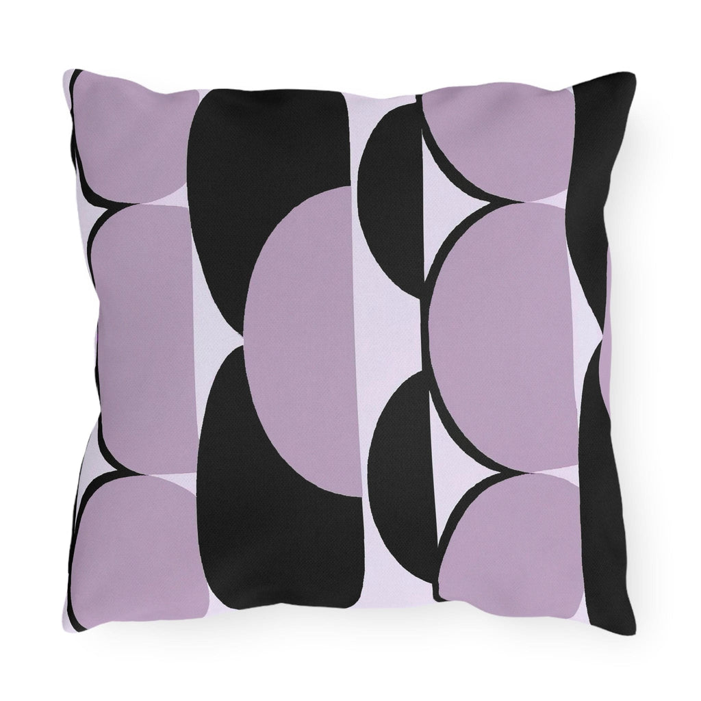 Decorative Indoor/outdoor Pillow - Geometric Lavender and Black