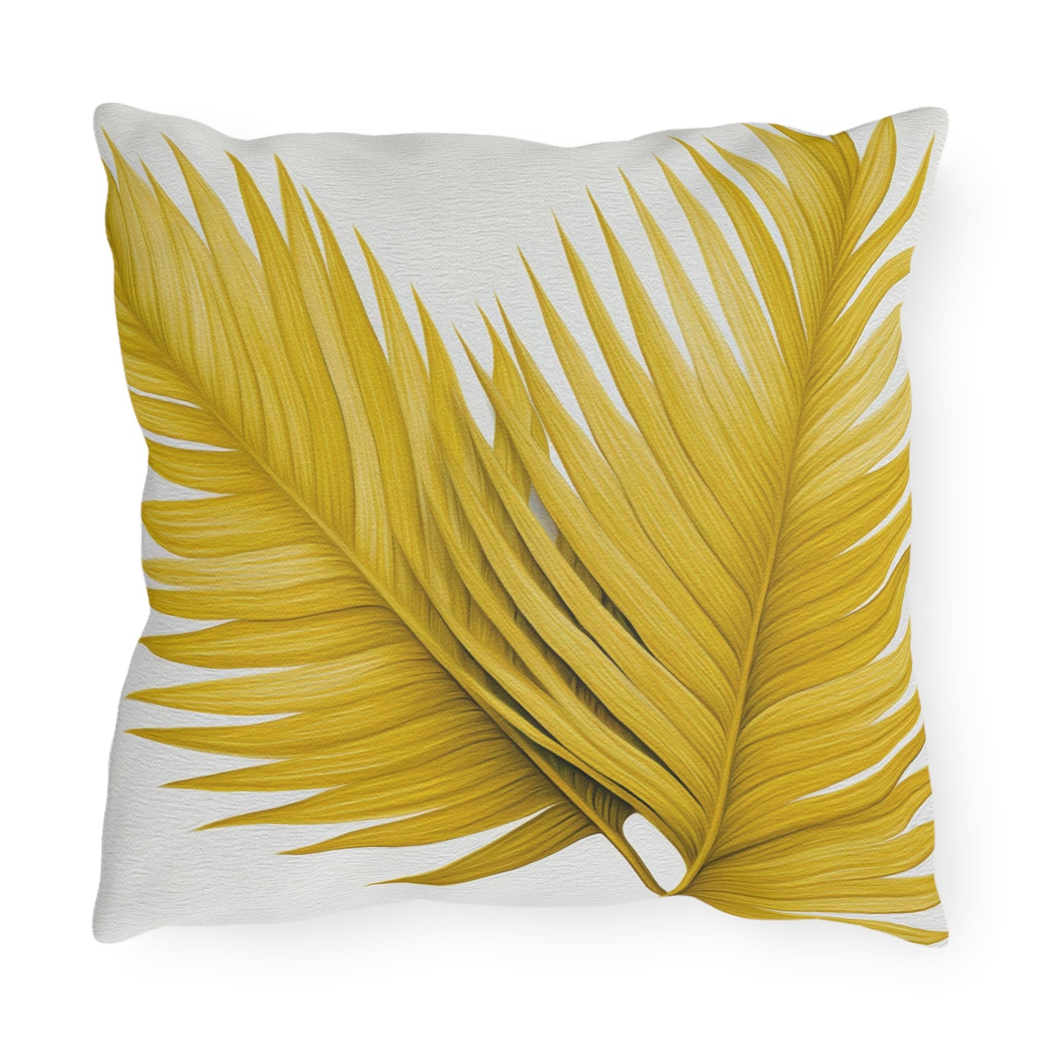 Decorative Indoor/outdoor Pillow - Yellow Palm Tree Leaves
