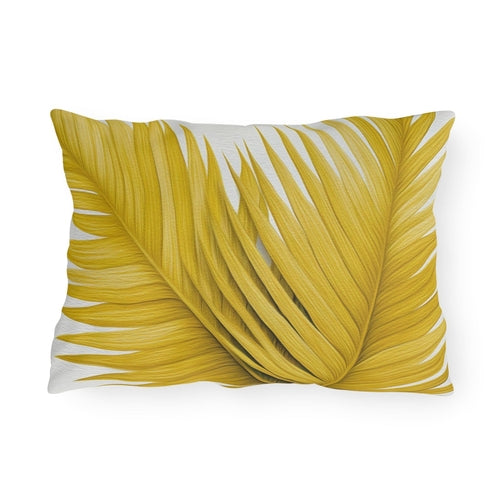 Decorative Indoor/outdoor Pillow - Yellow Palm Tree Leaves