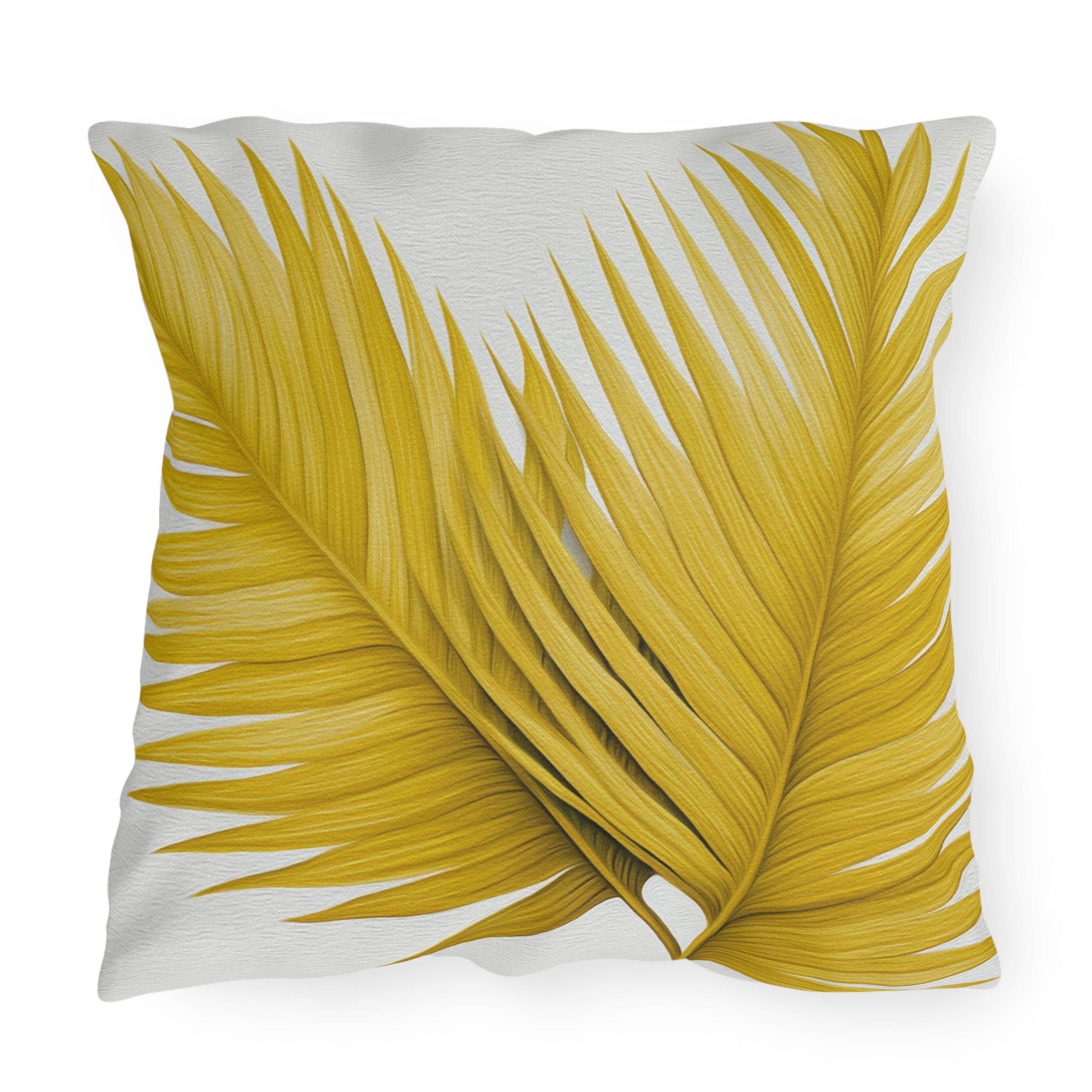 Decorative Indoor/outdoor Pillow - Yellow Palm Tree Leaves