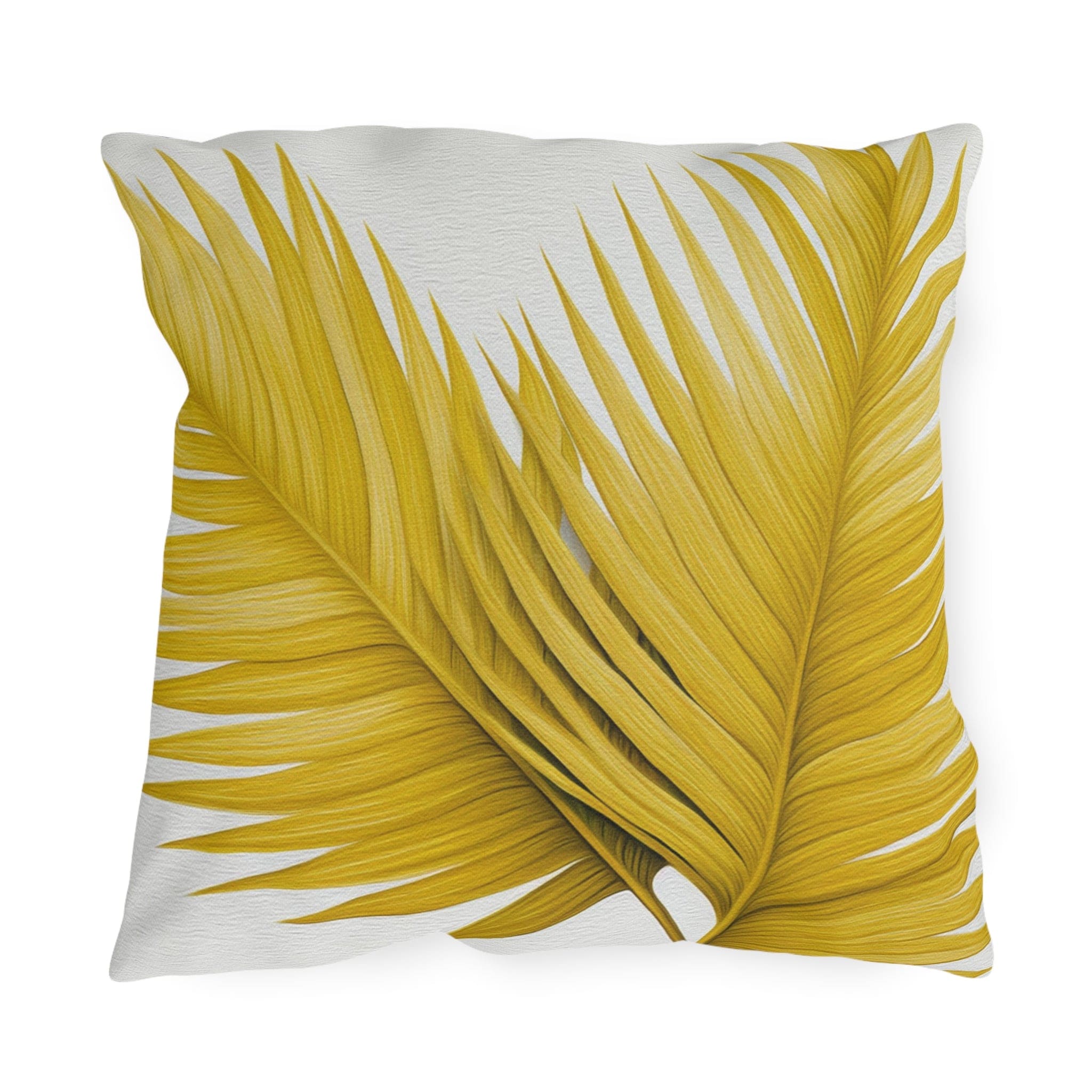 Decorative Indoor/outdoor Pillow - Yellow Palm Tree Leaves
