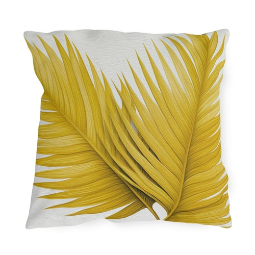Decorative Indoor/outdoor Pillow - Yellow Palm Tree Leaves