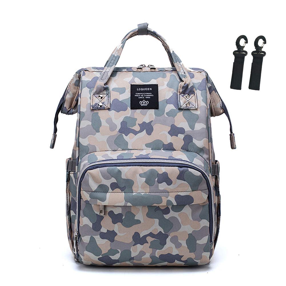 Starte Camo Diaper Bag Backpack Large Multifunction Waterproof Travel Backpacks for Mom/Dad with Insulated Pockets&Stroller StrapsDurable Maternity Baby Nappy Bags