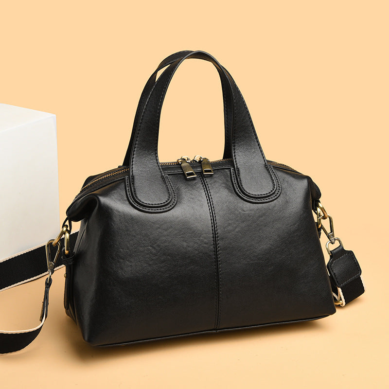 Color: Black, Size: 28x13x20cm - Women's New Large-Capacity Casual Handbag
