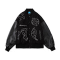 Men's Casual Color Block Baseball Jacket for Fall/Winter