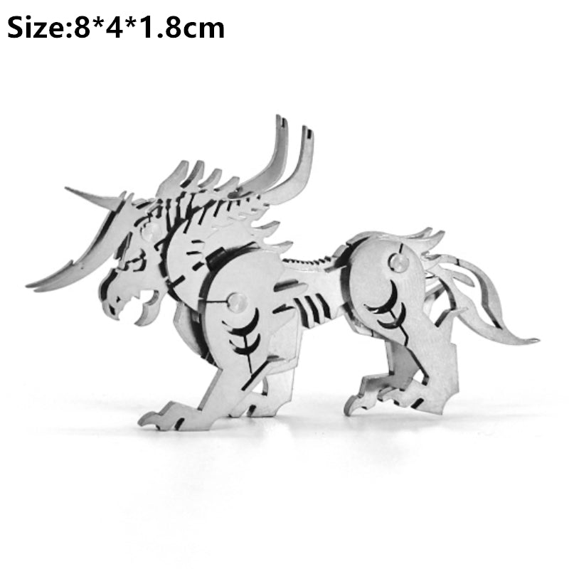 style: 13 Style - Steel Golem, Mythical Animals, Stainless Steel All-Metal Ornaments MU Art Model 3D Metal Puzzle