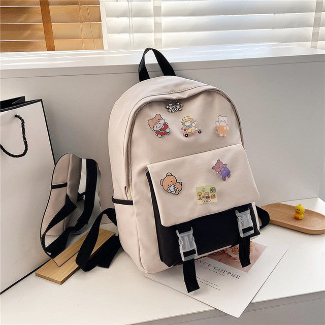 Multi-Color Cartoon Backpacks for Women and Girls
