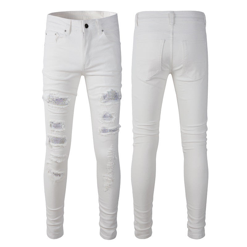 High Street Women's Ripped Stretch Slim Jeans