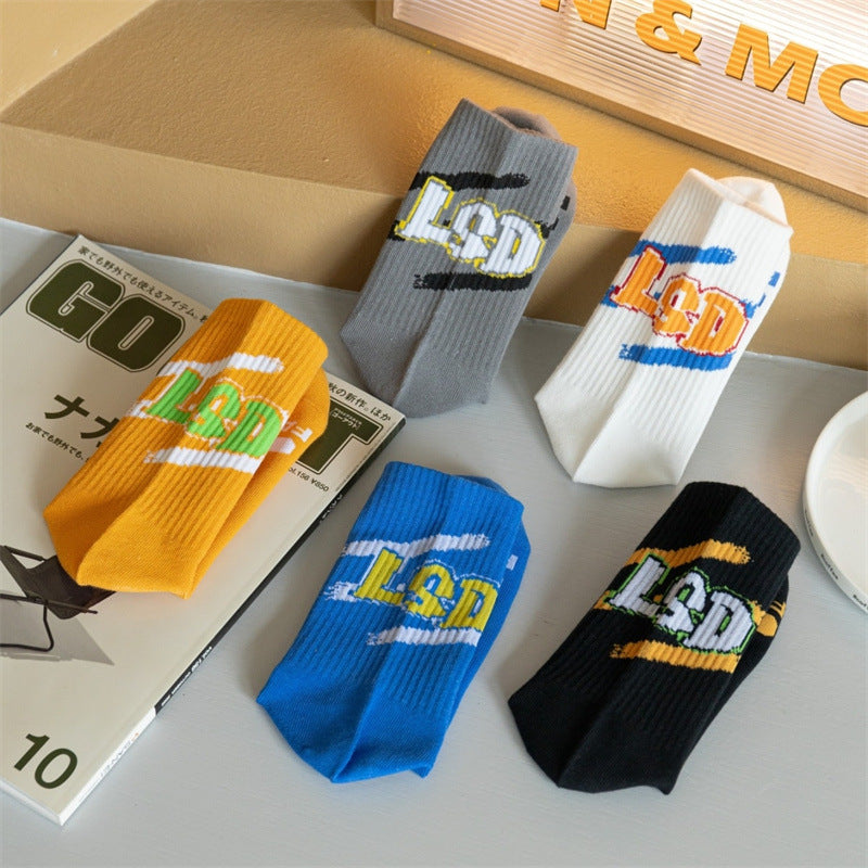 Trendy Autumn Winter Men's Couple Cotton Socks