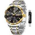 OLEVS Men's Two-Tone Luxury Diamond Watch